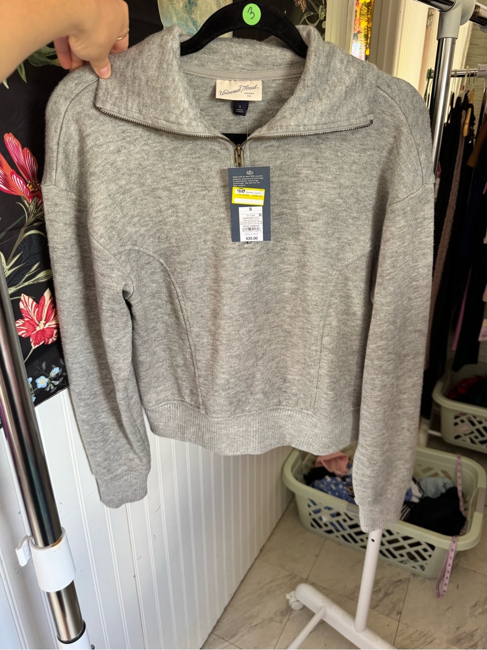 Universal thread Gray Half-Zip Pullover